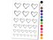 Heart Love Sketch Outline Temporary Tattoo Water Resistant Fake Body Art Set Collection